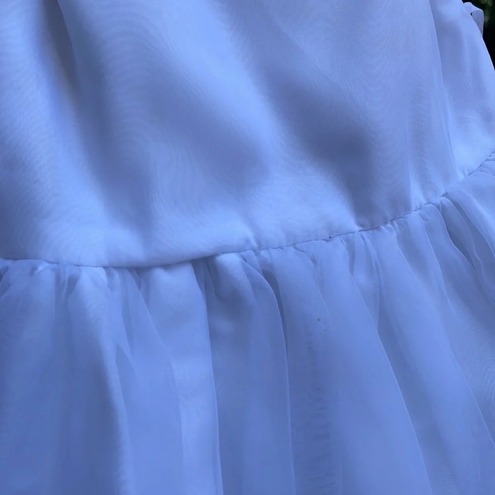 David's Bridal White Flower Girl Dress Size 2T - Picture 14 of 15